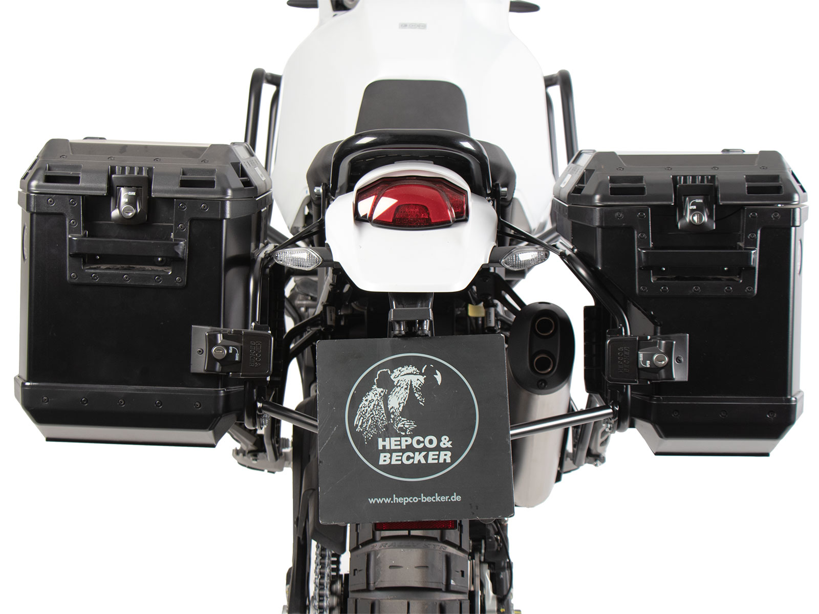 Kofferdrager set Cutout drager incl. kofferset Xplorer Cutout zwart voor Ducati Desert X Rally (24-)