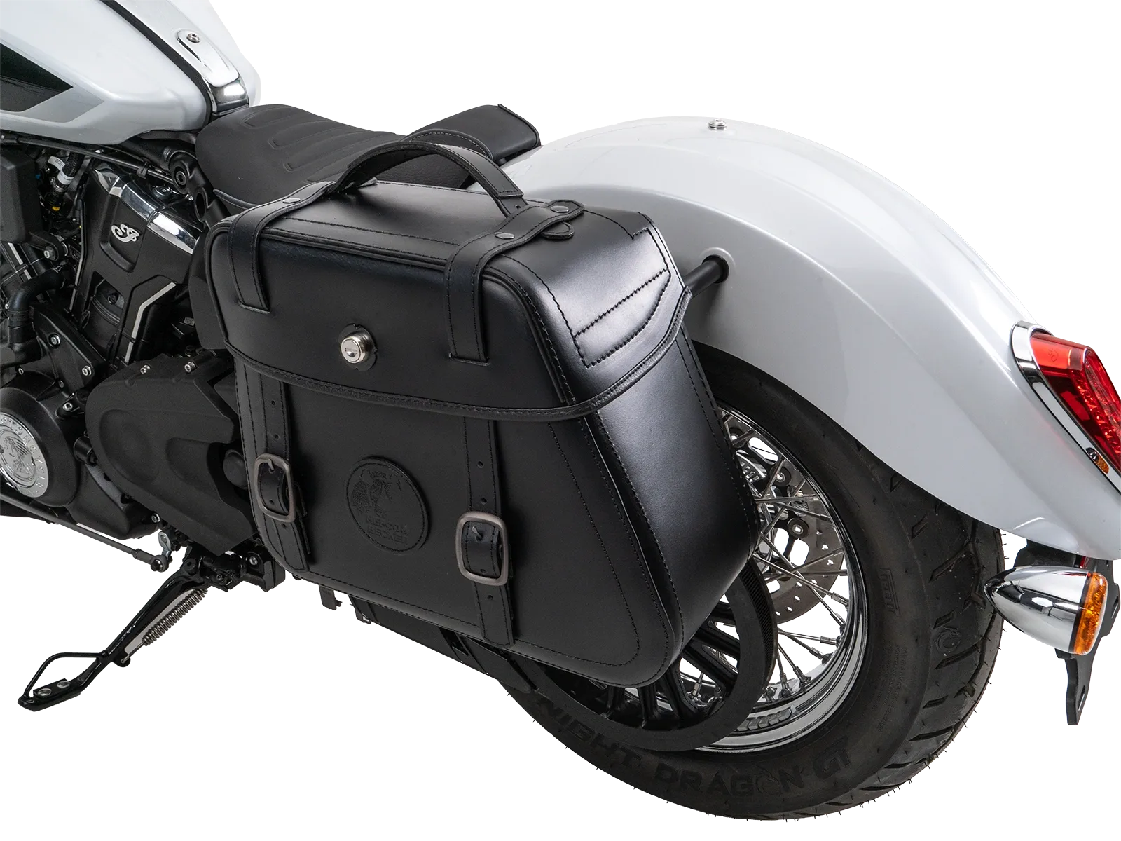 Kniptassenset zwart incl. houder voor Indian Scout Classic 1250 (25-) Hepco & Becker
