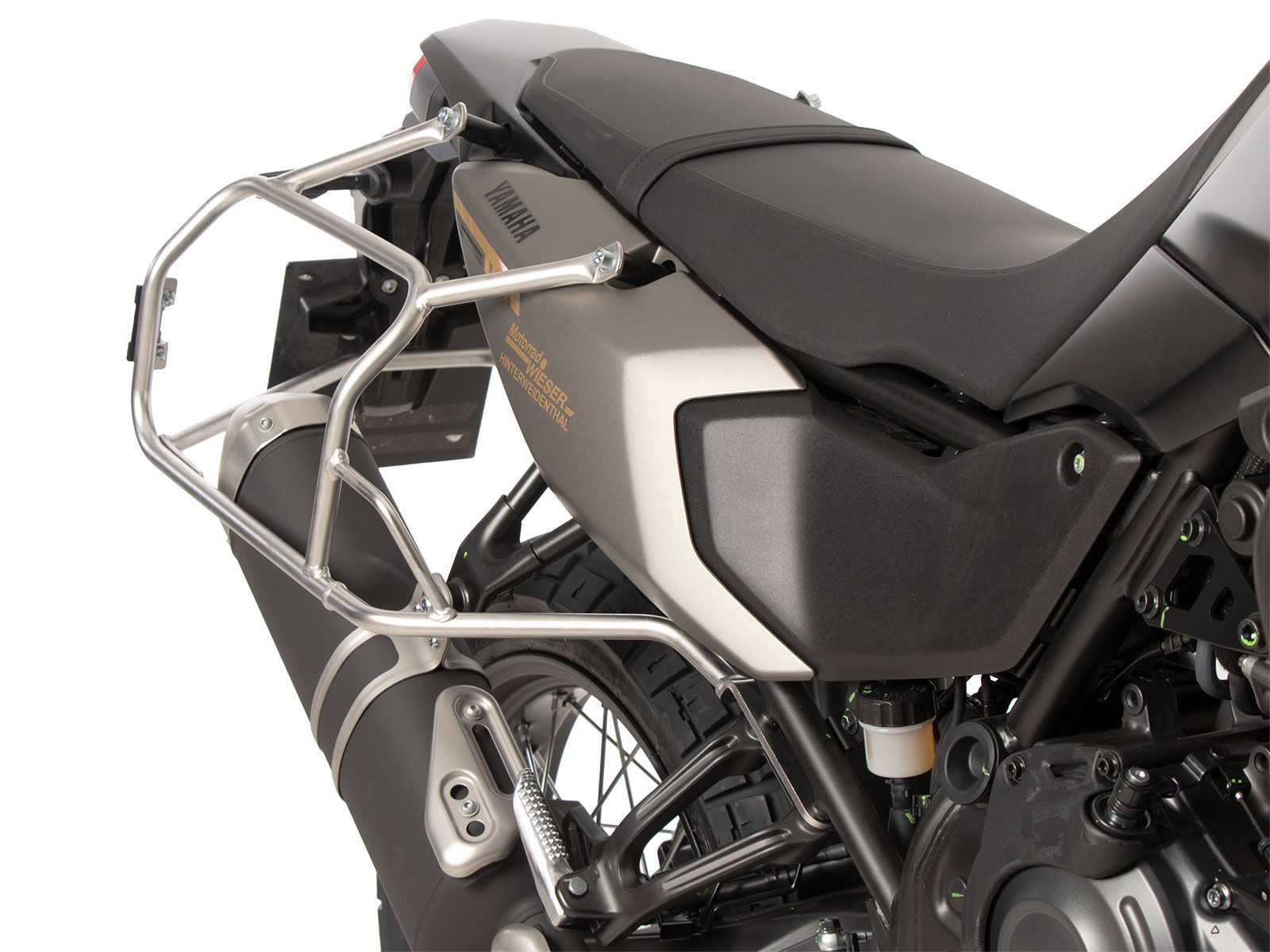 Kofferdragerset Cutout roestvrij staal incl. kofferset Xplorer Cutout zilver voor Yamaha Ténéré 700 (25-)