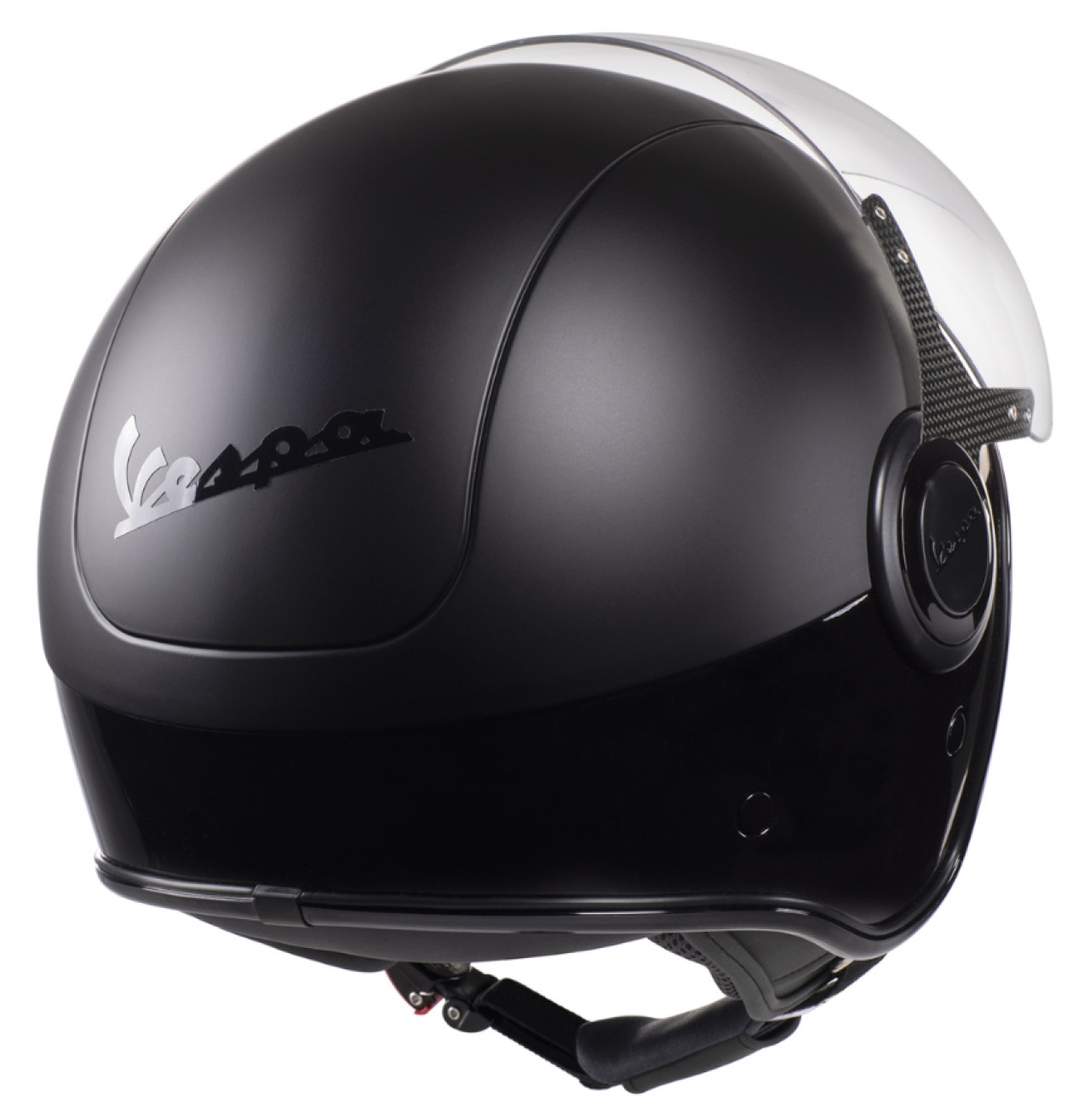 Vespa VJ-helm zwart / zwart - XS