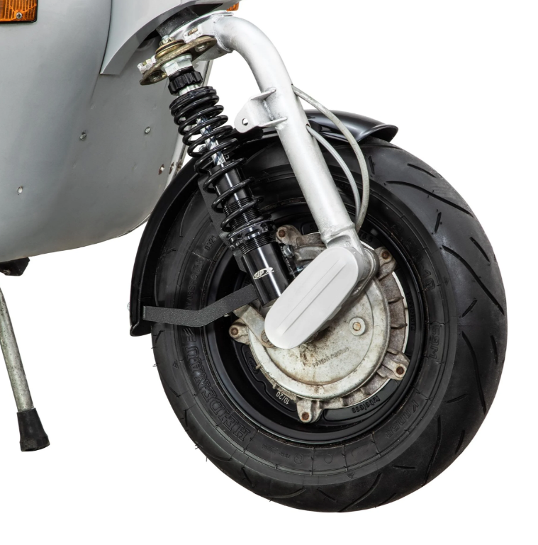 Spatbord 2.0 Garelli EVO II voor Vespa PX 80-200ccm, GFK zwart, beugel zwart