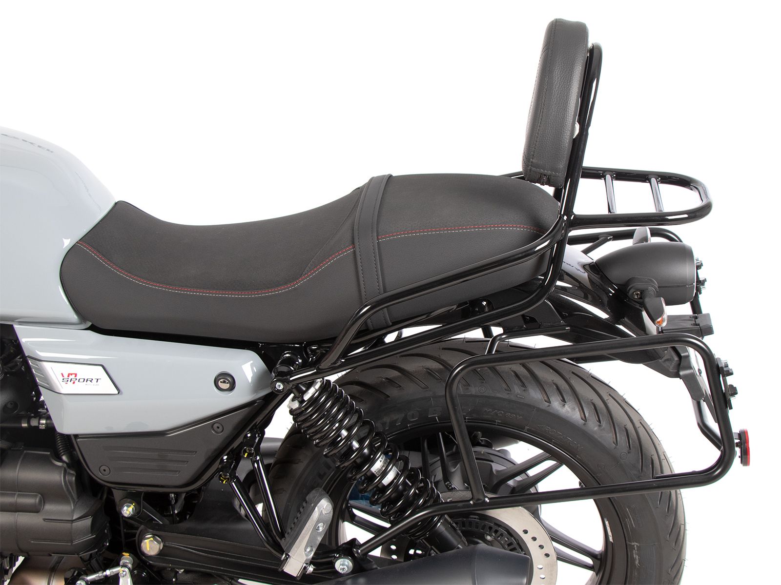 Sissybar met bagagerek zwart voor Moto Guzzi V7 850 Sport (25-) Hepco & Becker