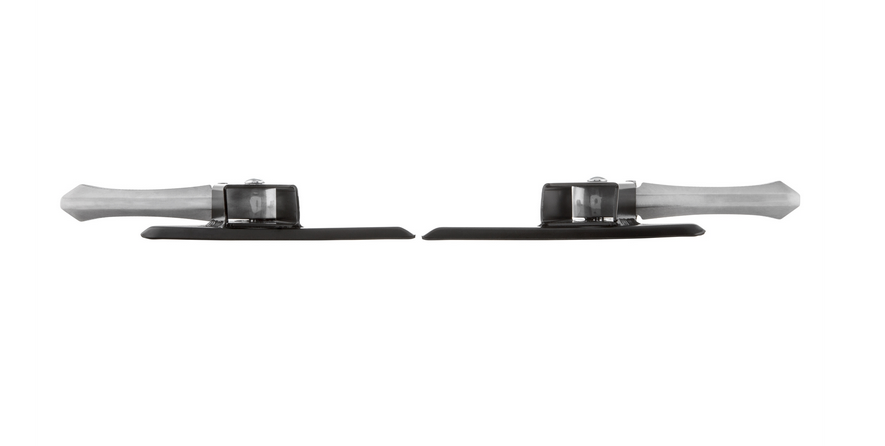 Voetsteunen rechts en links voor Vespa LX /LXV /S 50-150cc, zwart/zilver