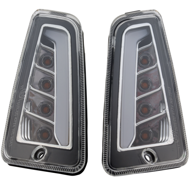 Richtingaanwijzerset voor & achter voor Vespa GTS/GTS Super/GTV/GT 60/GT/GT L ('03-'13), duidelijk