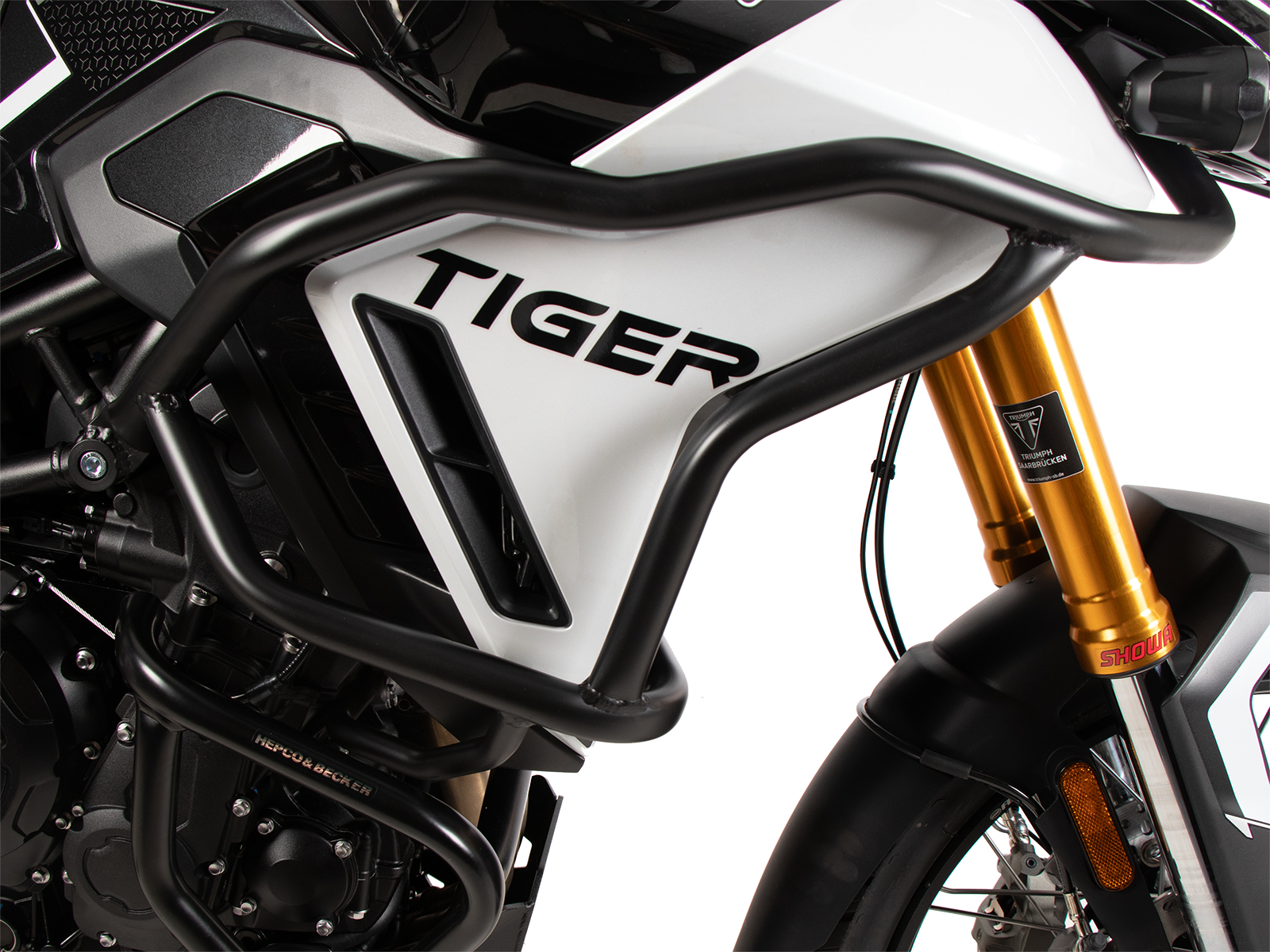 Tankbeschermbeugel "Solid" zwart voor Triumph Tiger 900 GT / Pro (24-) Hepco & Becker