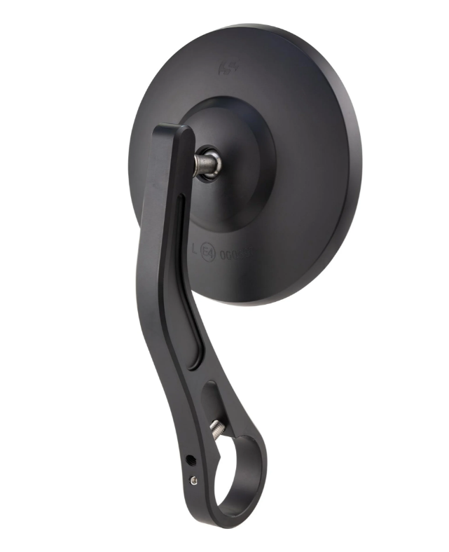 Stuurkapspiegel voor Vespa, links of rechts, rond, matzwart