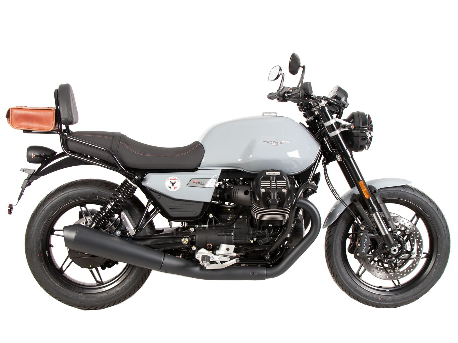 Sissybar met bagagerek zwart voor Moto Guzzi V7 850 Sport (25-) Hepco & Becker