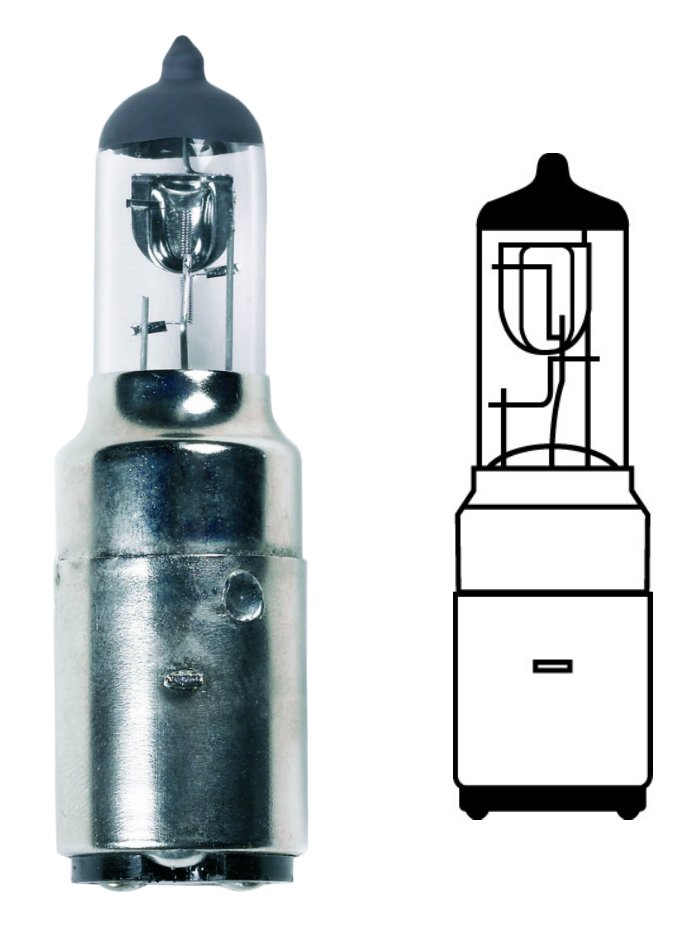 Ring gloeilamp, gloeilamp, halogeen, 12 V, 35/35 W, BA20d