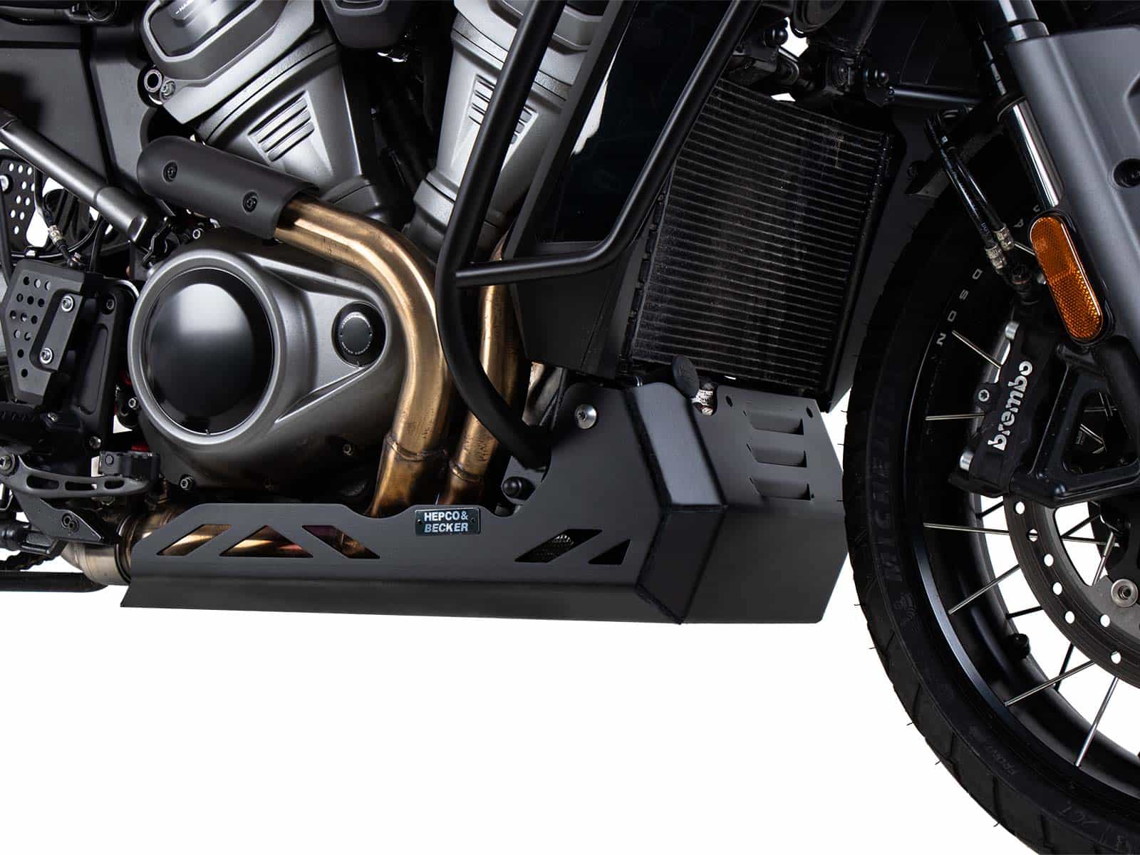Motorbeschermplaat zwart voor Harley Davidson Pan America (21-) Hepco & Becker