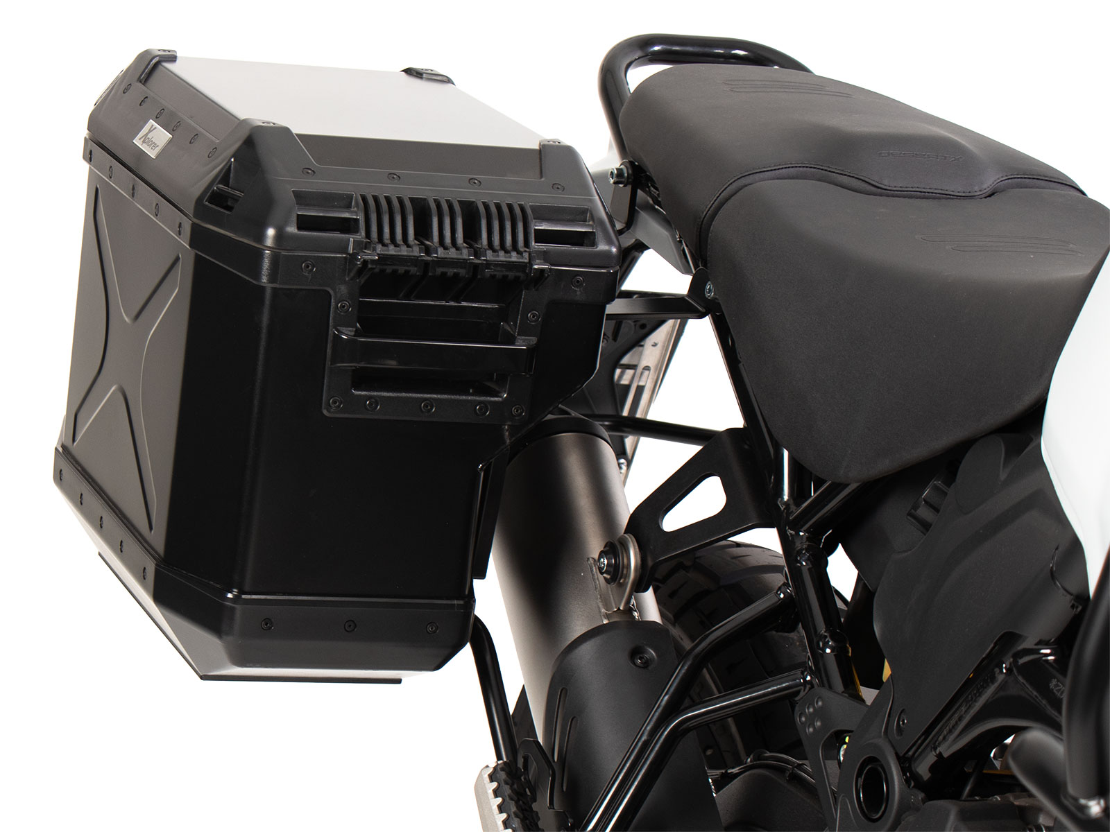 Kofferdrager set Cutout drager incl. kofferset Xplorer Cutout zwart voor Ducati Desert X Rally (24-)