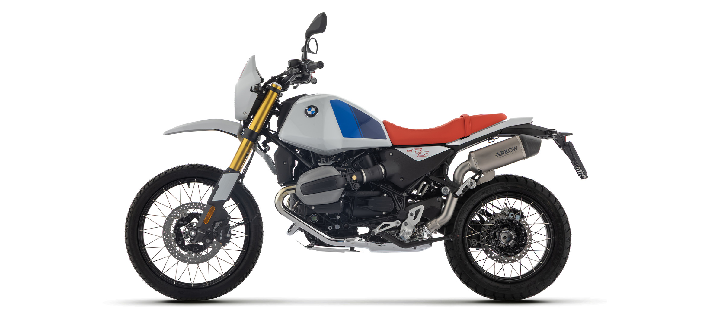 ARROW Auspuff INDY RACE EVO Titan mit Carbon-Endkappe für BMW R12 G/S (25-)