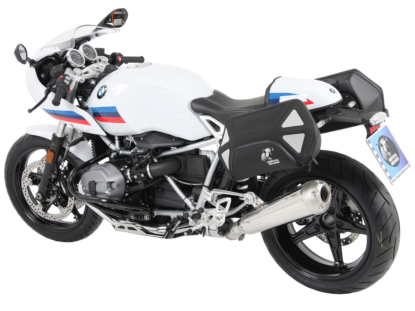 C-Bow zijdrager zwart voor BMW R nineT Racer (17-20) Hepco & Becker