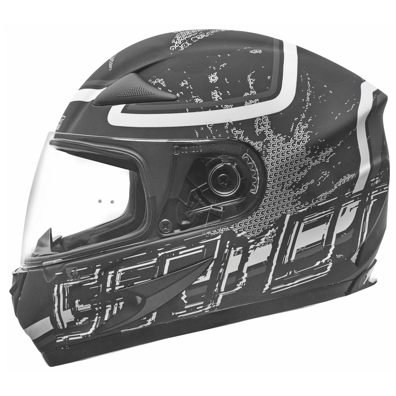 Germot oversized helm GM 720, mat zwart/grijs