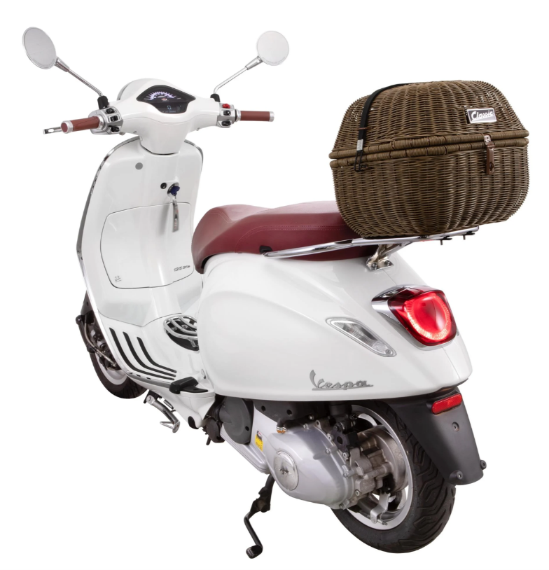 Bagagemandset "Classic" met bagagerek voor Vespa LX/LXV/S 50-150ccm, donkerbruin