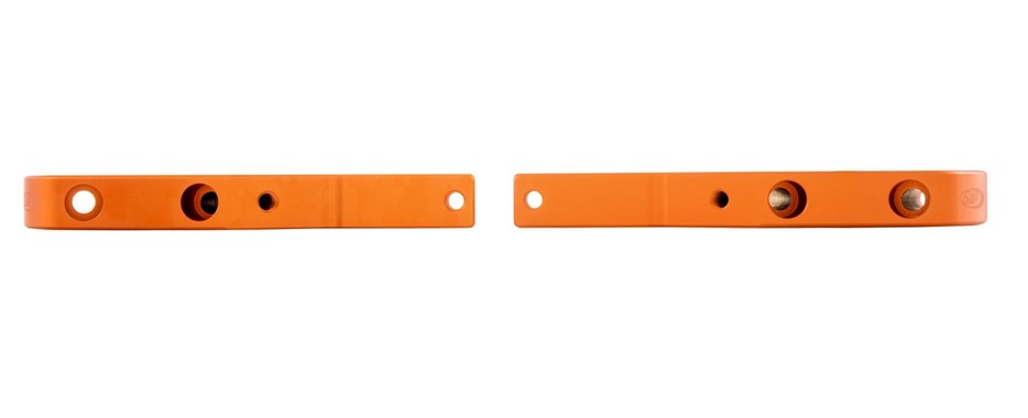Voetsteun adapter achterbank voor Vespa GTS/GTS Super/GTV/GT 60/GT/GT L 125-300cc, mat oranje