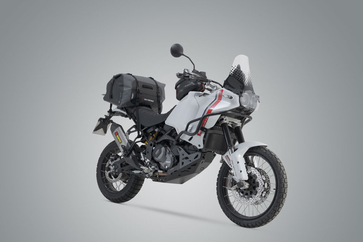 Drybag 350 achtertas voor Moto Guzzi Stelvio 1200, zwart/grijs - SW Motech