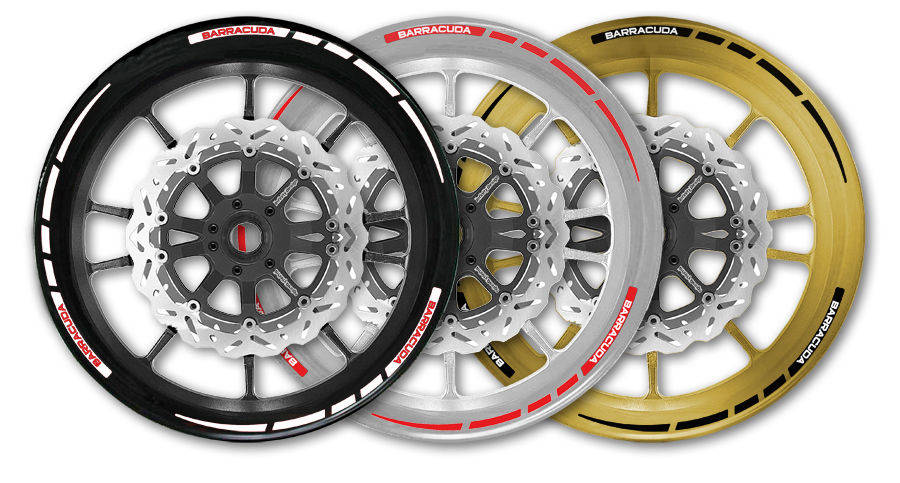 Barracuda velgsticker rood 17-19 inch