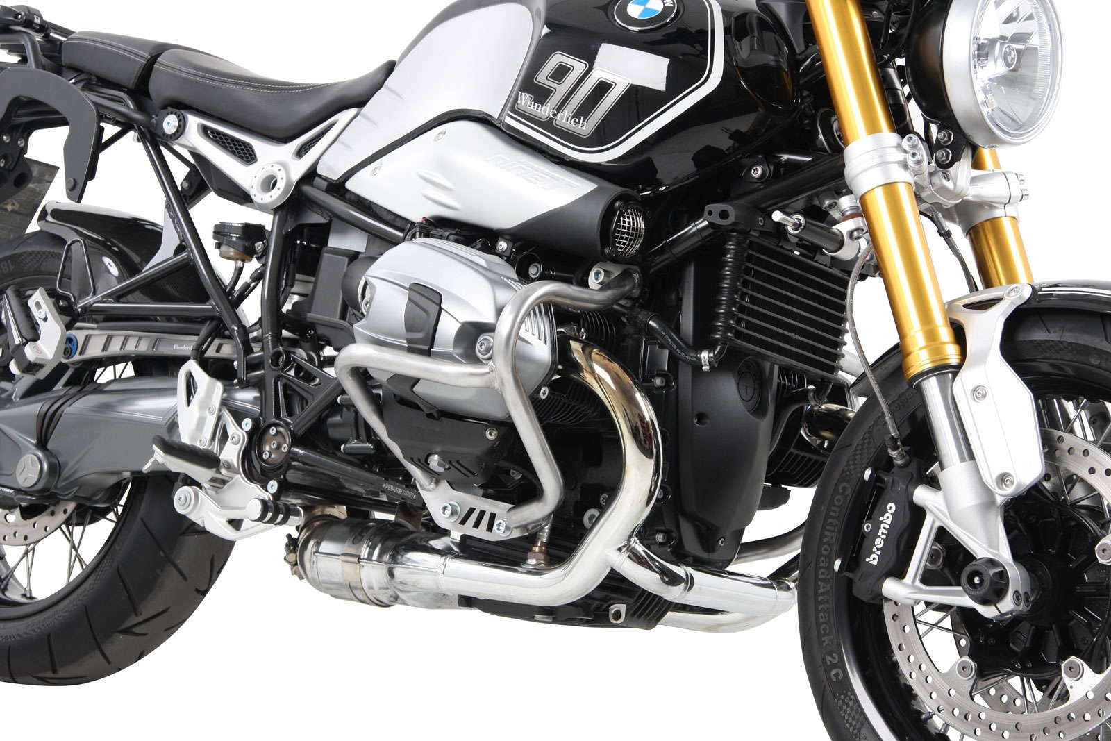 Motorbeschermer zilver voor BMW R nineT Urban G/S (17-23) Hepco & Becker
