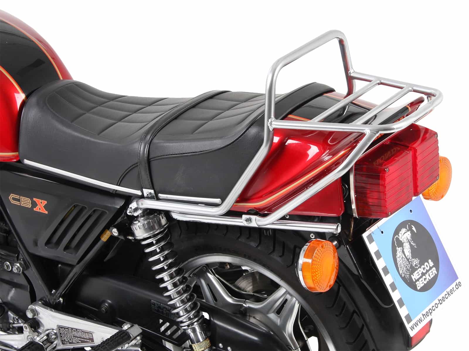 Buisvormig bagagerek topkoffer chroom voor Honda CBX 1000 (78-80) Hepco & Becker