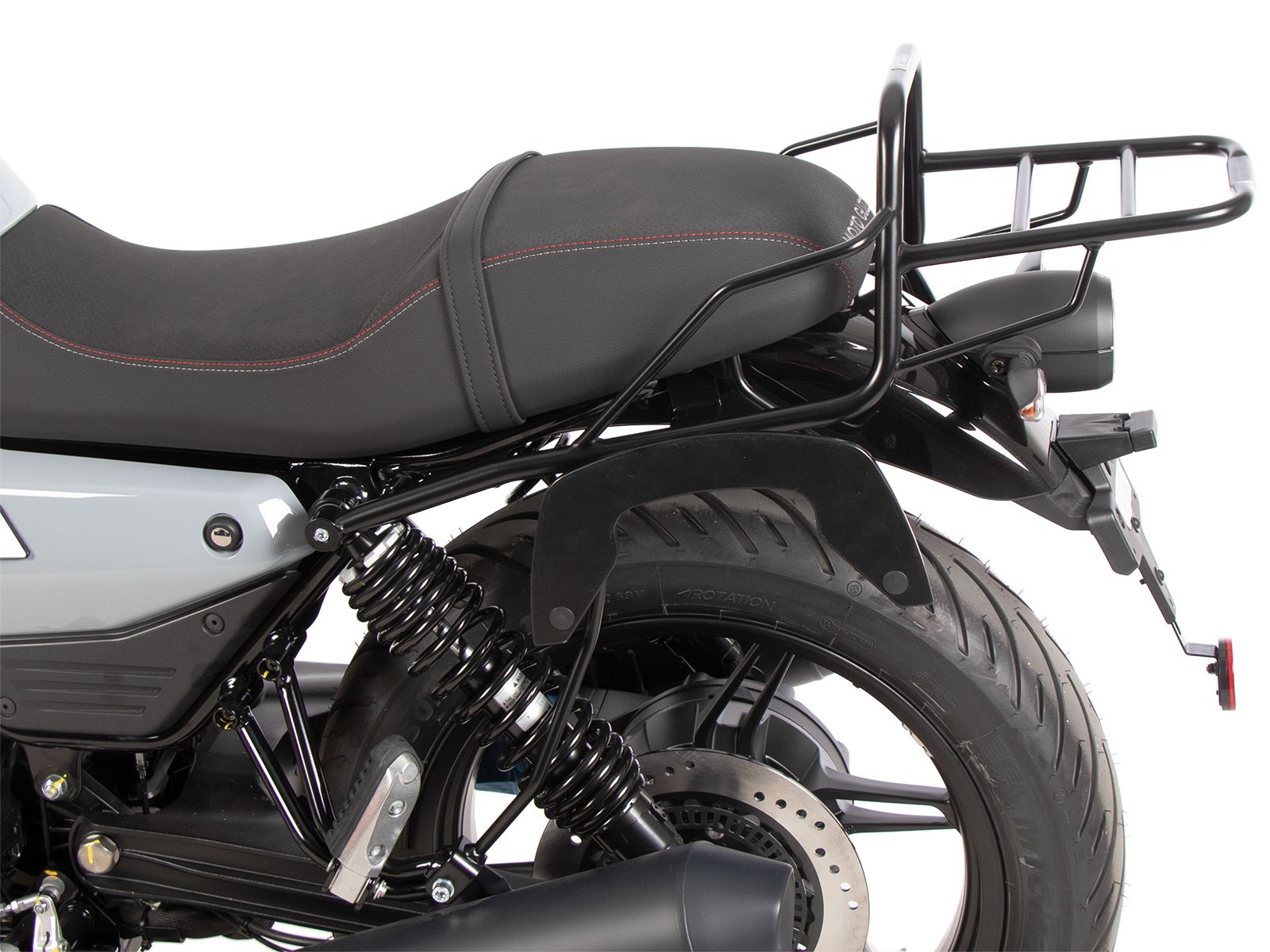 Buisvormige bagagedrager topkoffer zwart voor Moto Guzzi V7 850 Sport (25-) Hepco & Becker