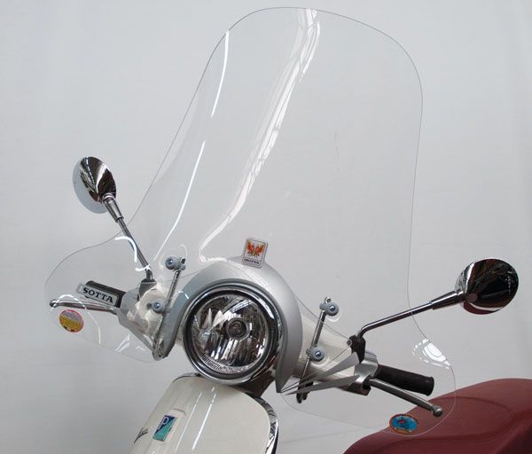 Middelhoog windscherm blank voor Vespa Primavera (13-24)