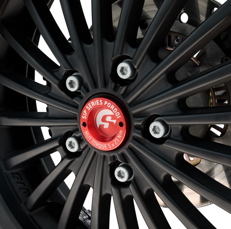 Stofhoes 12" velg voorzijde voor Vespa GTS/GTS Super/GTV/GT 125-300cc, rood