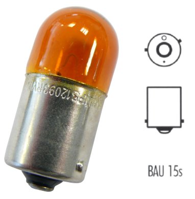 Philips gloeilamp, gloeilamp, 12 V, 10 W, BAU15s, oranje