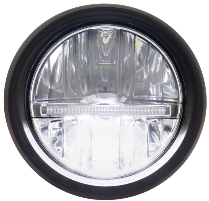 Koplamp LED voor Vespa Primavera 50-150cc 2T/4T (-'18), mat zwart