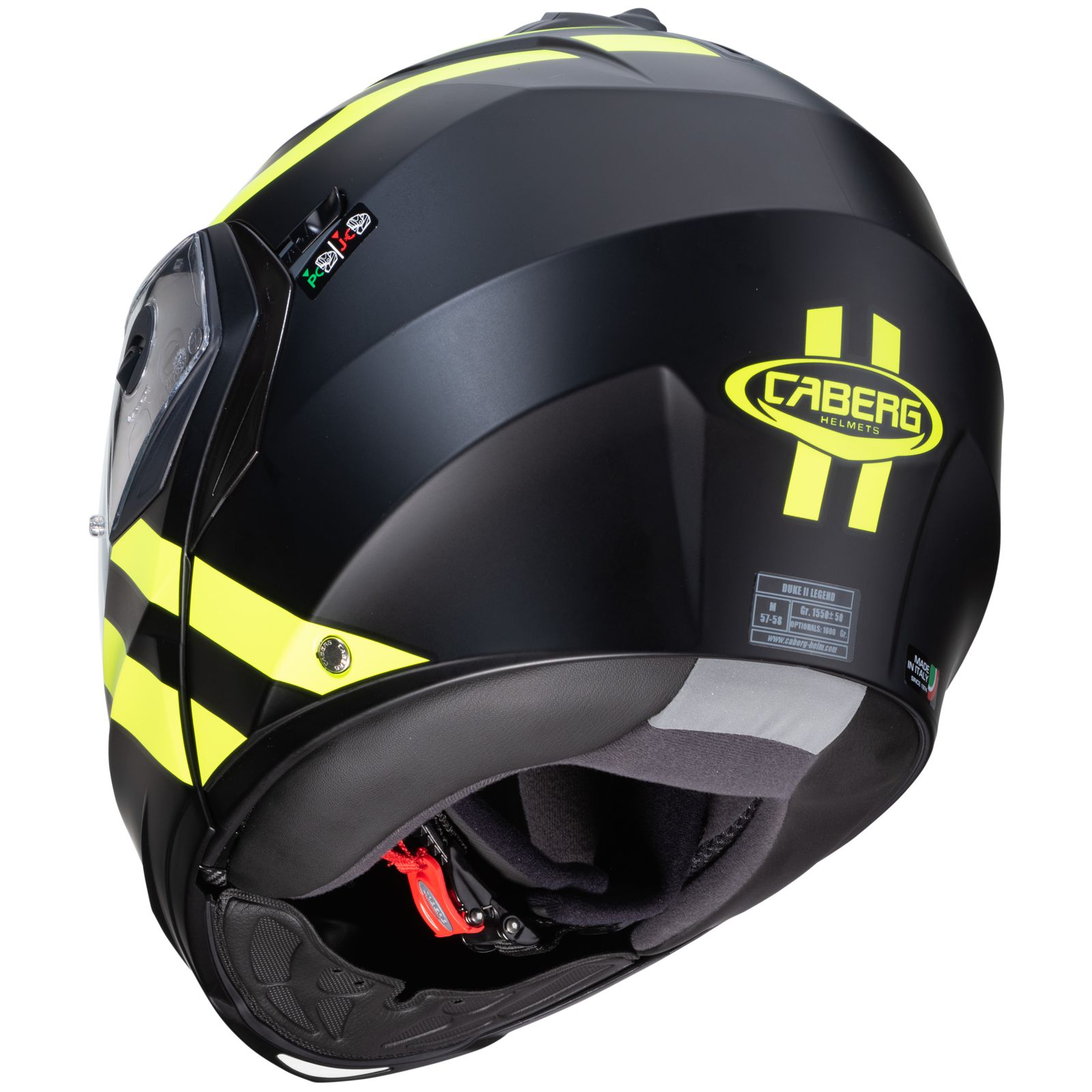 Caberg Duke II Superlegend helm, mat zwart/fluo geel