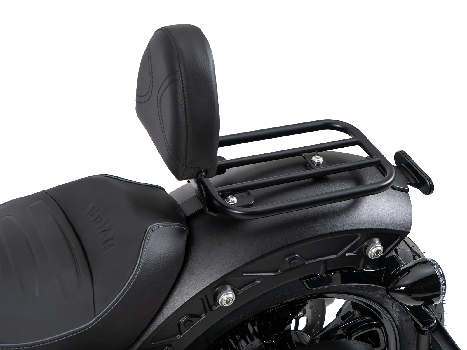 Bestuurdersrugleuning met vulling zwart voor Indian Scout Sixty Bobber (25-) Hepco & Becker