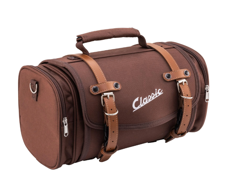 Classic" tas klein voor Vespa, nylon, tabak bruin
