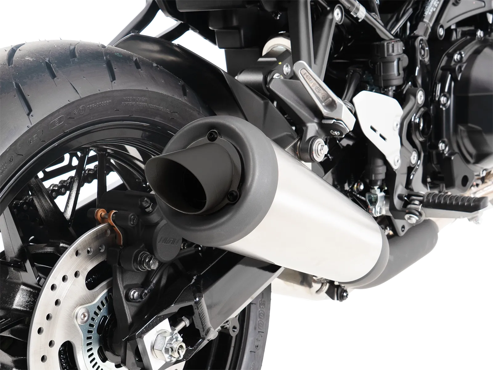 Hittebescherming uitlaatdeksel zwart voor Kawasaki Z 900 RS /Black Ball Edition (26-) Hepco & Becker