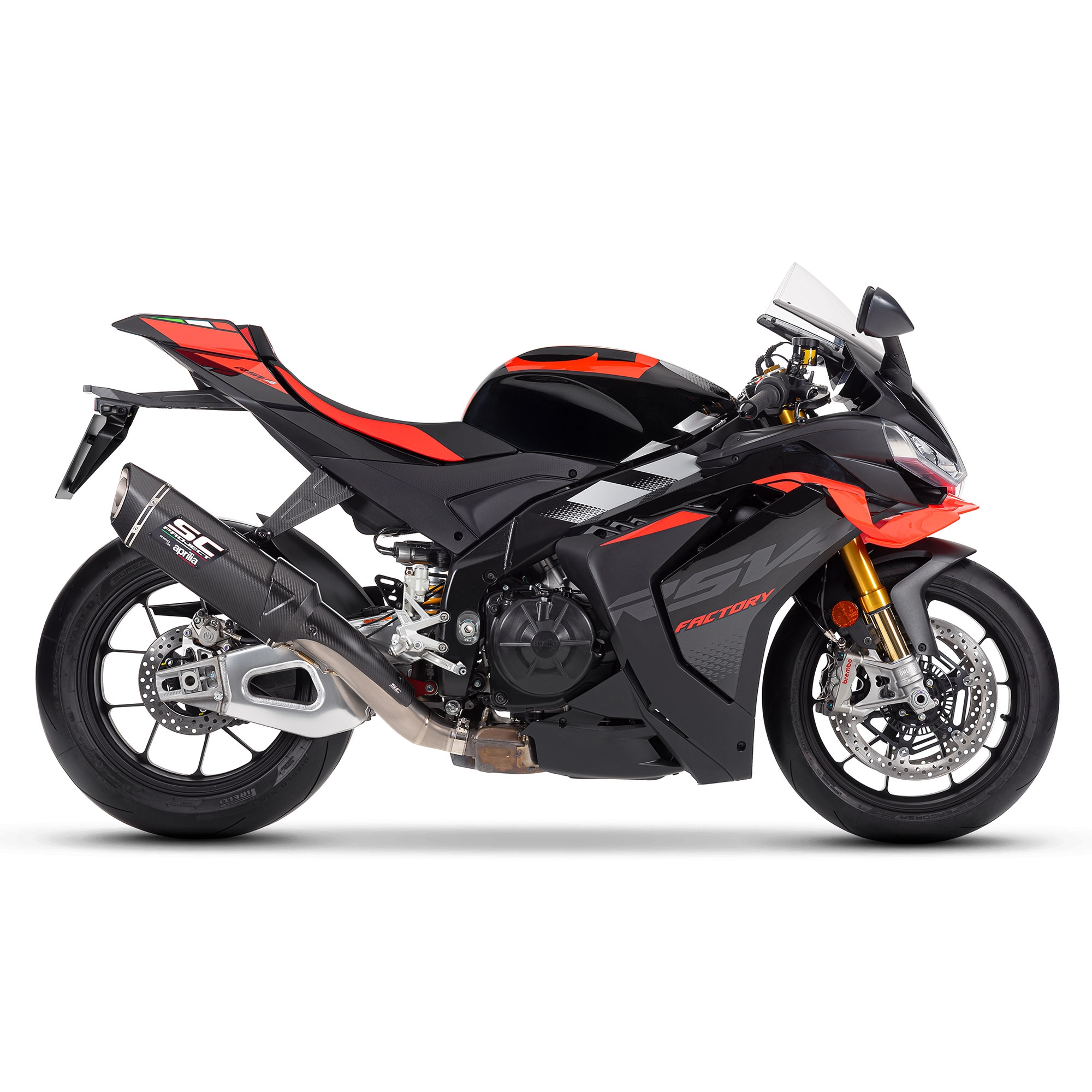 Slip-on geluiddemper SC-Project Street Legal voor Aprilia RSV4 / Tuono V4 1100 (25-)