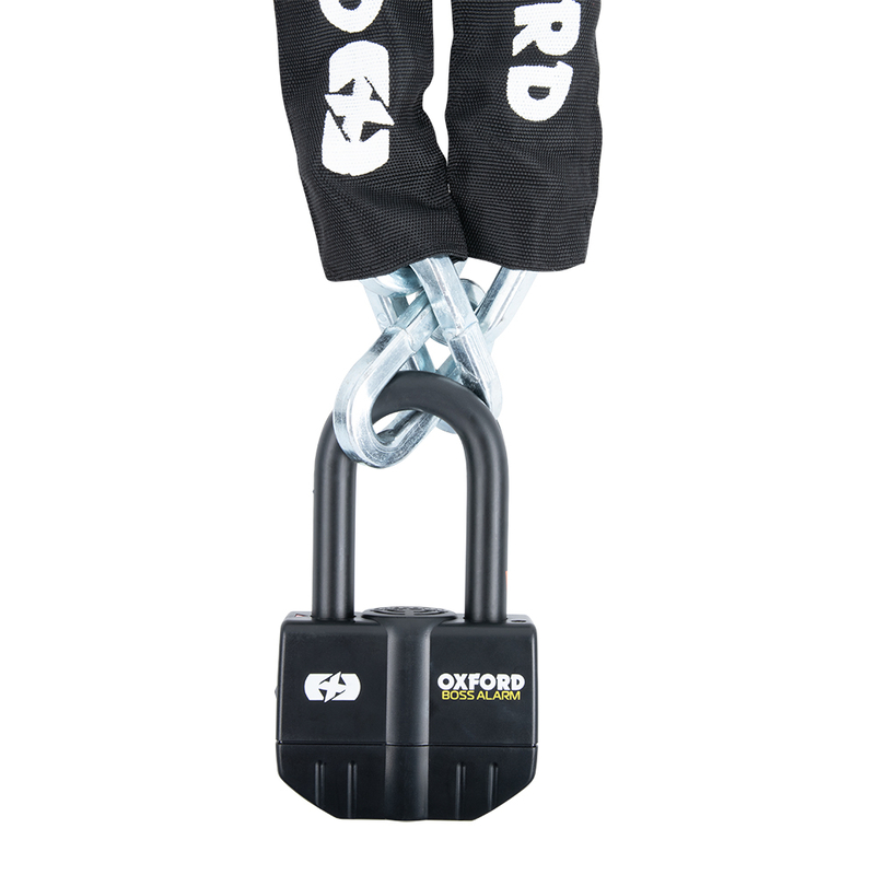 Oxford alarmslot Boss 16mm + ketting 12mm X 1,2m