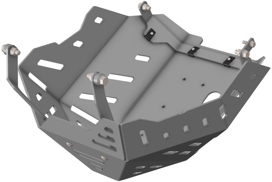 Aluminium motorbeschermplaat voor Honda XL 750 Transalp, grijs