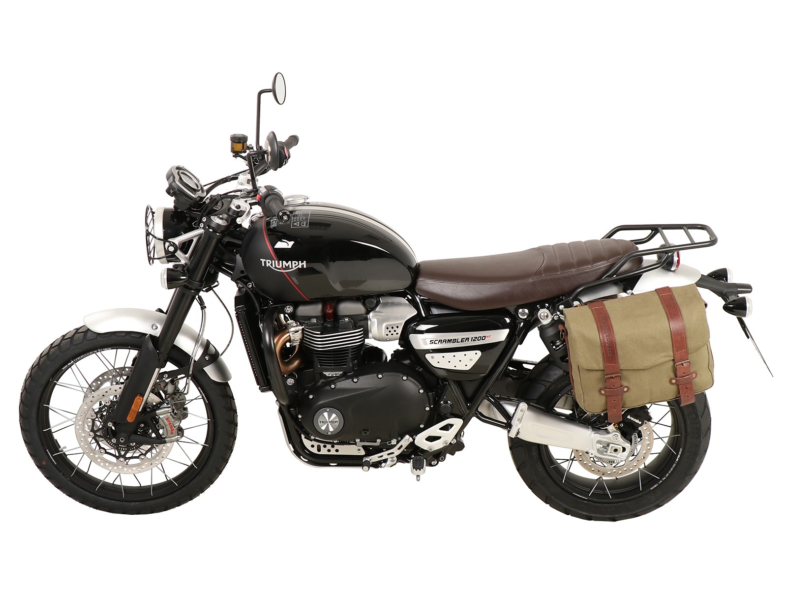 Zijstang enkelzijdig links zwart C-Bow voor Triumph Scrambler 1200 XC (2019-)