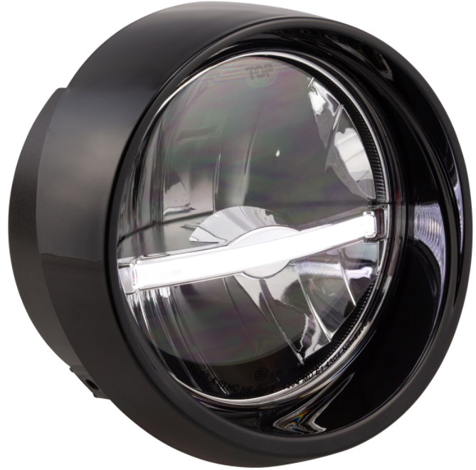 Koplamp LED voor Vespa Primavera 50-150ccm 2T/4T (-'18), glanzend zwart