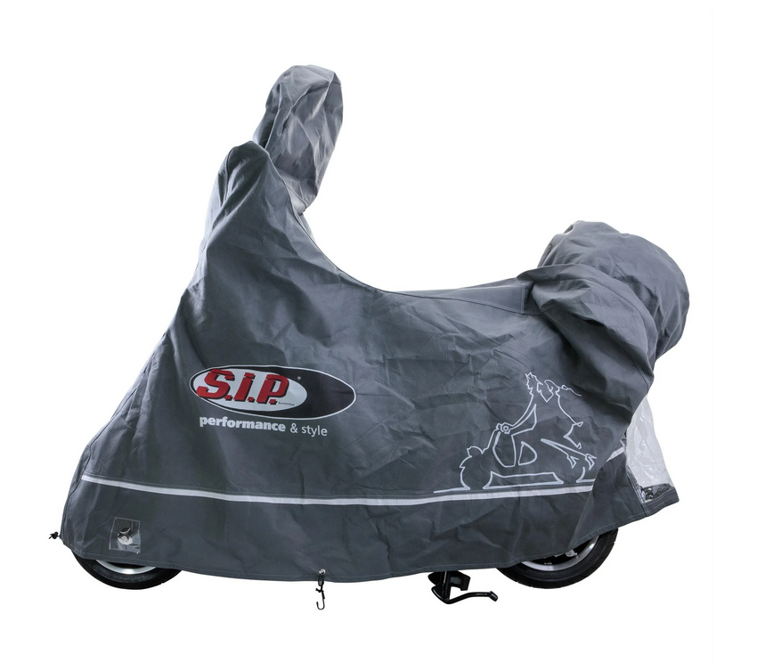 Inklapbare garage Indoor PREMIUM 2.0 voor Vespa ET2/ET4/LX/LXV/S/Primavera/Sprint, maat L, grijs