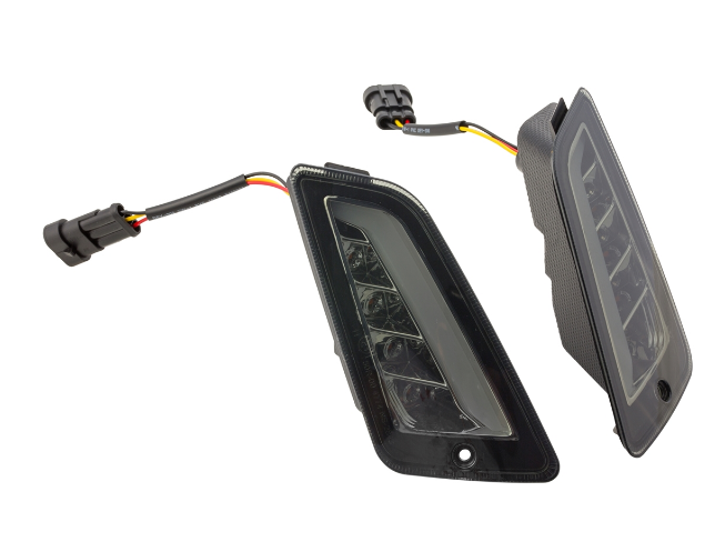 Richtingaanwijzerset voor & achter voor Vespa GTS/GTS Super/GTV 125-300cc ('14-), getint