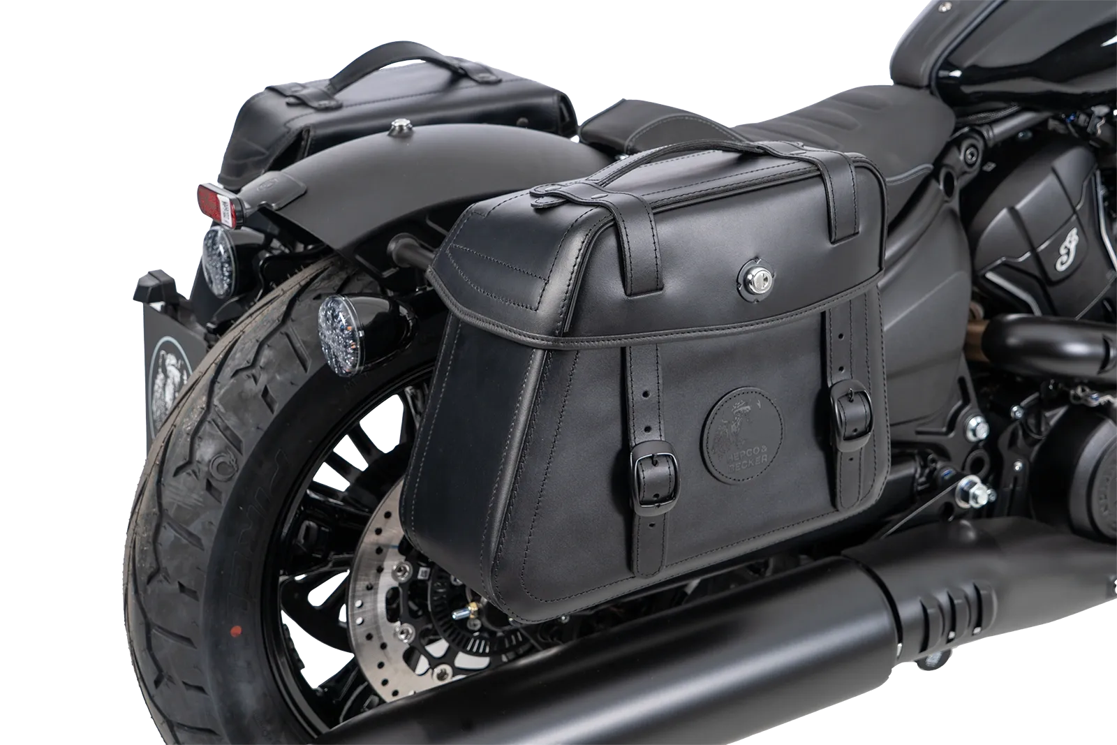 Kniptassenset zwart incl. houder voor Indian Scout Sixty Bobber (25-) Hepco & Becker