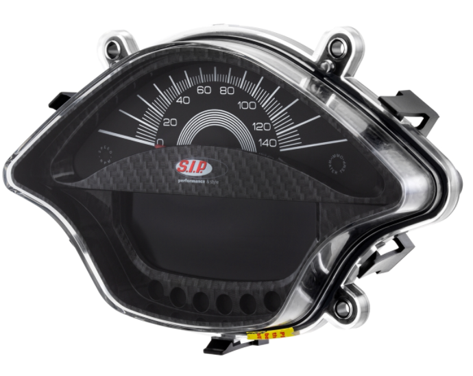 Toerenteller/snelheidsmeter voor Vespa Primavera/Sprint 50-150cc 2T/4T AC, carbon look