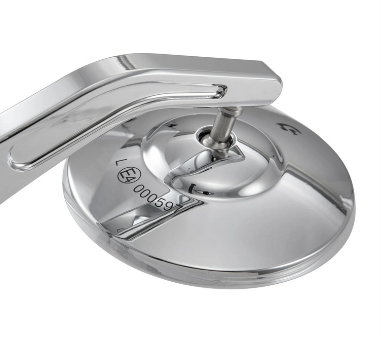 Stuurkapspiegel voor Vespa, links of rechts, rond, chroom