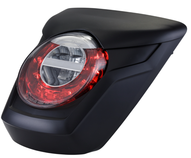 Achterlicht LED rood voor Vespa Primavera/Sprint 50-150ccm, rand - mat zwart