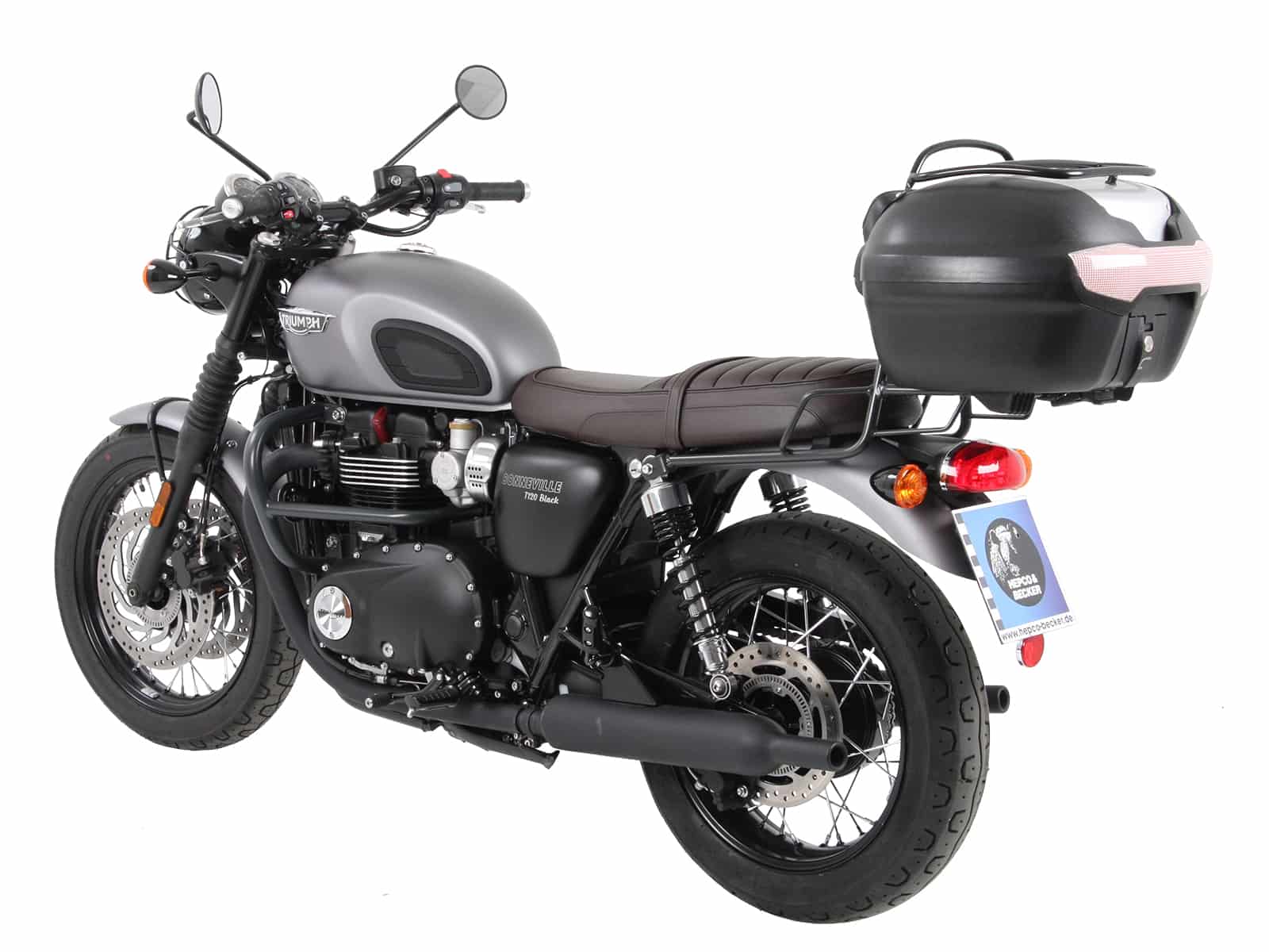 Buis bagagerek chroom Voor Triumph Bonneville T 100 / Zwart (17-) Hepco & Becker