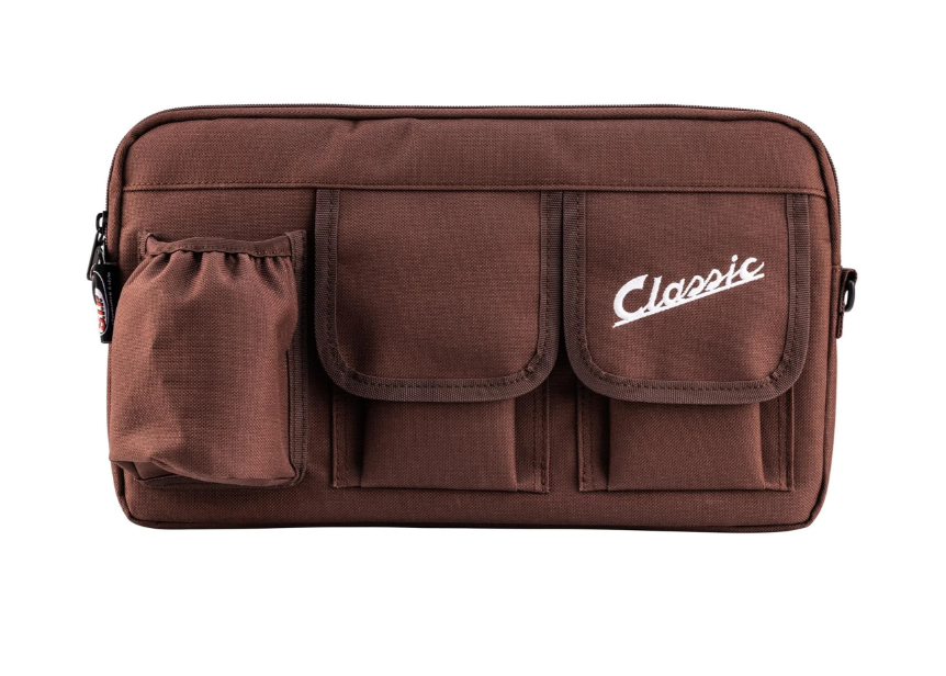 Classic" tas voor bagageruimte/handschoenenkastje Vespa, nylon, tabakbruin
