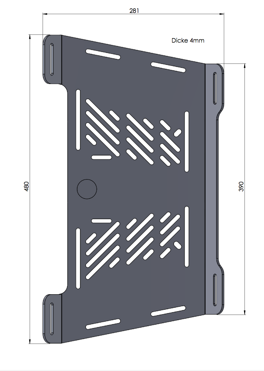 Bagagerekverlenging antraciet voor BMW R 1250 GS (19-23) Hepco & Becker