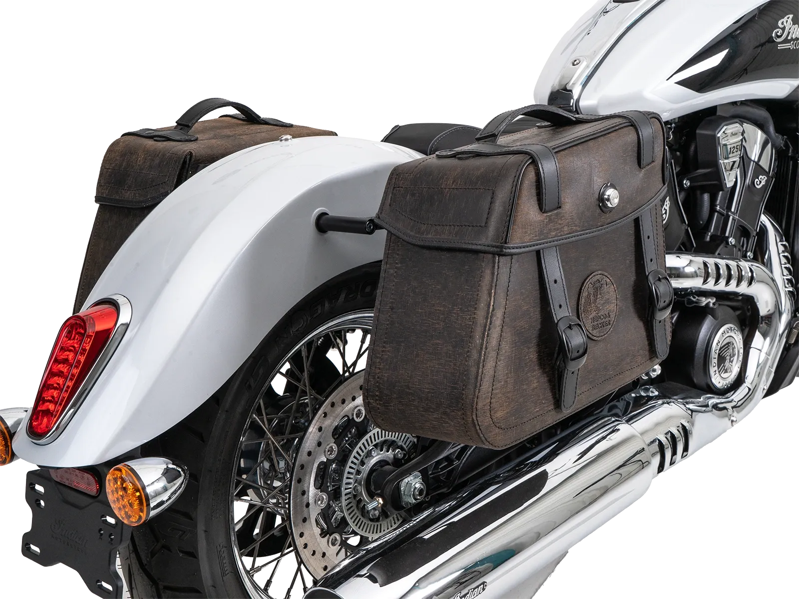 Kniptassenset bruin incl. houder voor Indian Scout Classic 1250 (25-) Hepco & Becker