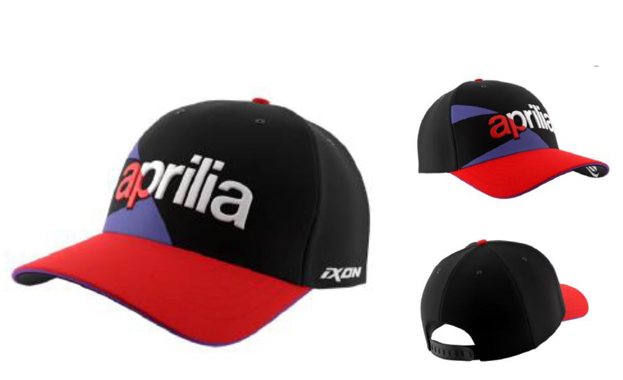 Aprilia baseball cap dual collection 2024 zwart rood paars