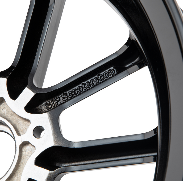 Velg voor/achter 12" voor Vespa GTS/GTS Super/GTV/GT 60/GT/GT L 125-300ccm, zwart glanzend