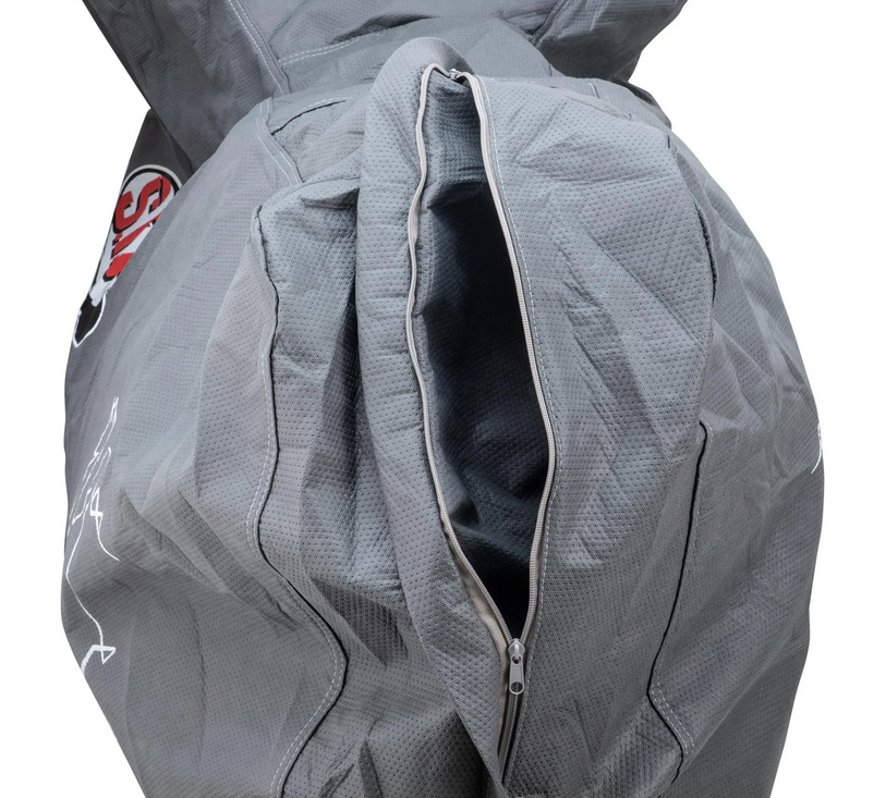 Inklapbare garage Indoor PREMIUM 2.0 voor Vespa ET2/ET4/LX/LXV/S/Primavera/Sprint, maat L, grijs